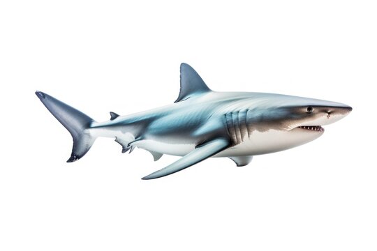 Shark animal fish white background.