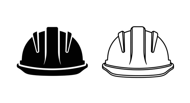 Labor day safety helmets, hard hats, construction safety gear Vector