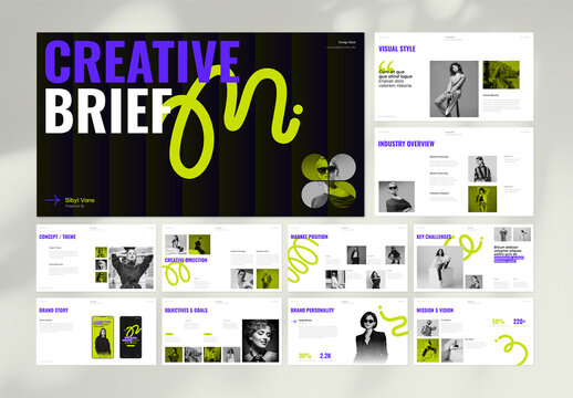 Modern Creative Brief Presentation Template for Brand Strategy