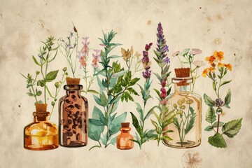 Naklejka premium Art cosmetics perfume blossom.