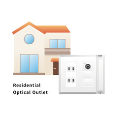 シンプルなイラスト_住宅用光コンセント