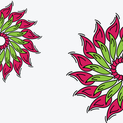 Fototapeta premium Vector hand drawn colorful mandala.