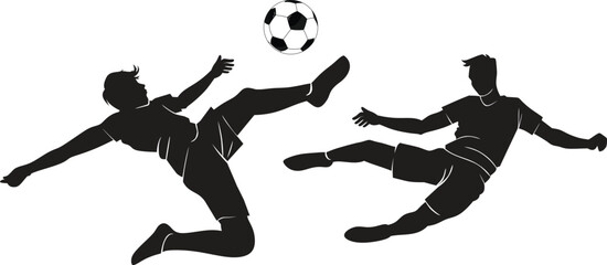 Player soccer  with football silhouette © FarukMiah