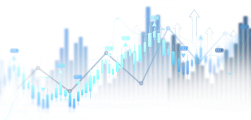 Fototapeta premium Transparent or png stock market investment trading graph growth.Trade business analytics graph and financial chart. 