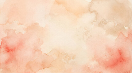 Obraz premium Soft Peach and Orange Watercolor Texture Background, Artistic Wash Effect