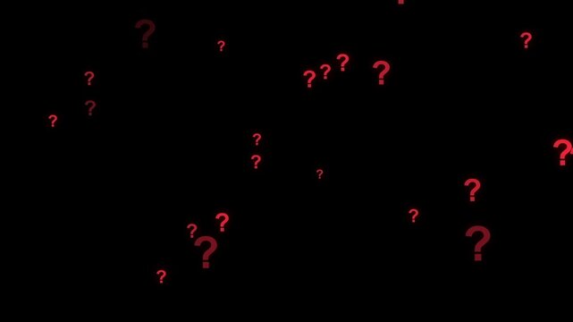 question mark animation pop up question mark flat.  question mark confused dizzy. Question marks fly and burst at the end. Concept: quiz, education, riddle animation video