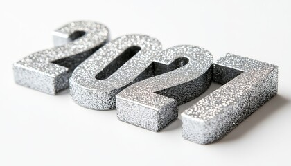 Vibrant and Colorful Sparkling Decorative 2027 Numerals Representing the New Year Celebration Theme