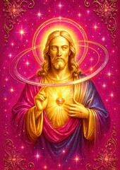 Obraz premium Divine vibrant spiritual art