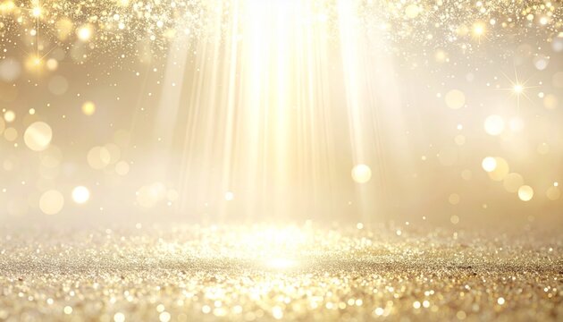 シャンパンゴールド光粒中央余白縦背景