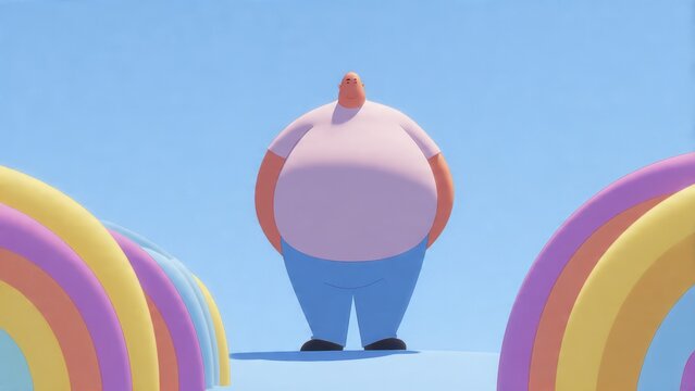 National weight loss awareness month concept with colorful abstract background for health campaigns