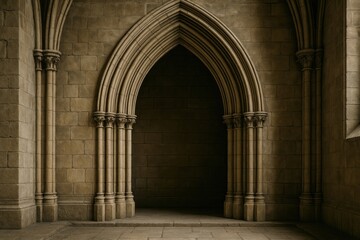 Obraz premium Gothic archway stone architecture