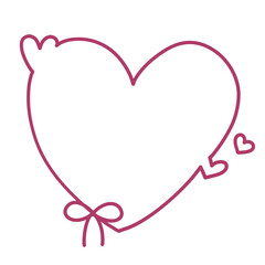 ハートが飛ぶわくリボン付き