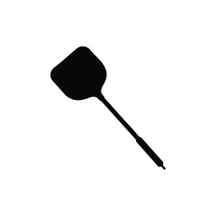 Long handle pizza peel silhouette icon vector flat design.