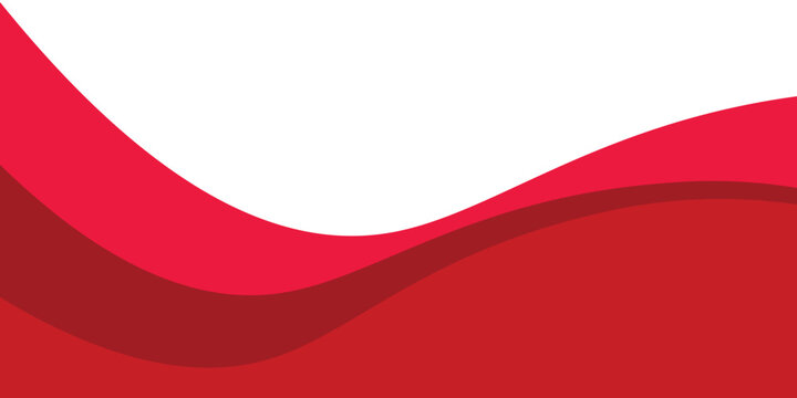 Abstract red wave background with smooth flowing curves and layered shapes, modern design for business and creative themes.