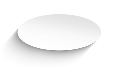 Oval White Podium Stage