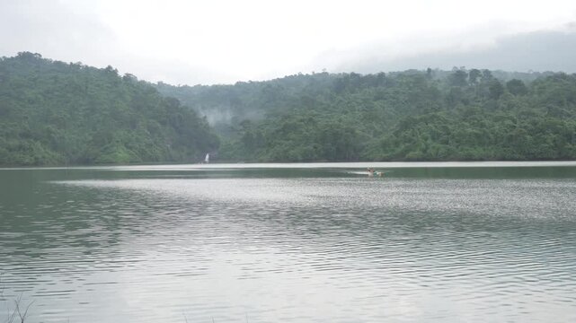 Wang Bon Reservoir, Nakhon Nayok Province, Thailand. Lake