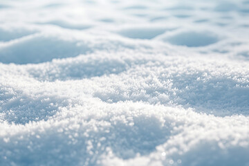 Fototapeta premium 微細な結晶が美しいクールなトーンの雪の質感