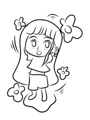 Obraz premium little girl with a heart