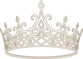 Fototapeta premium Intricate gold crown with ornate details and pointed arches