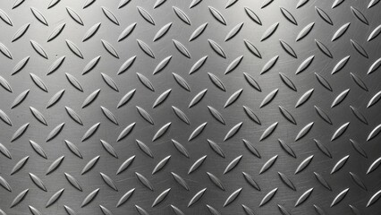 Textured metallic diamond plate surface with industrial pattern