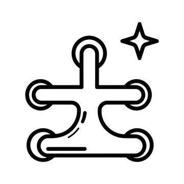 Clean and modern vector illustration of a success icon featuring a star above a minimalist human figure, ideal for business, achievement, and goal-oriented designs.