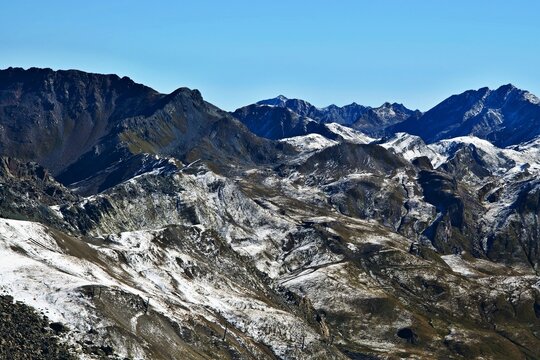 Austrian Alps - view from the path near the Greitspitze peak near Ischgl