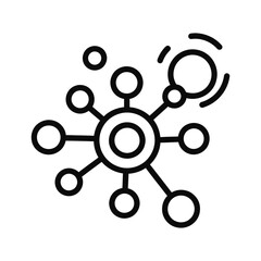 Fototapeta premium Clean and modern vector illustration of interconnected network nodes, ideal for technology, business, and communication concepts in presentations and designs.