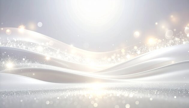 パールホワイト光横長余白高級背景