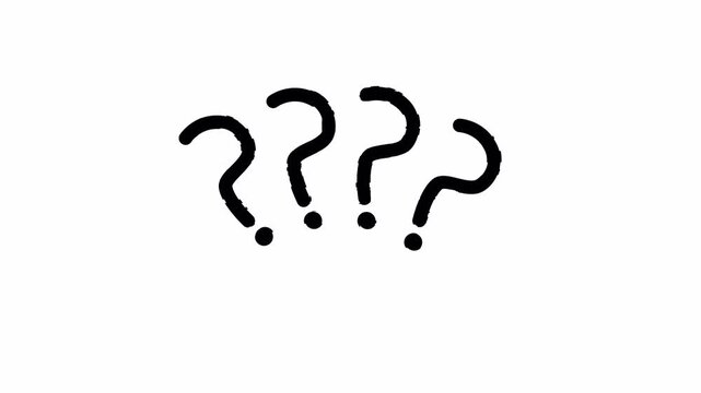 Question mark animation on transparent background. Quiz trivia game competition. question mark frame for quizzes and FAQs. Question mark symbol. Answer question, Examination test. 