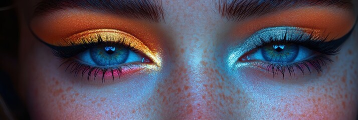 Exploring colorful eyeshadow and eyeliner trends with graphic and neon styles