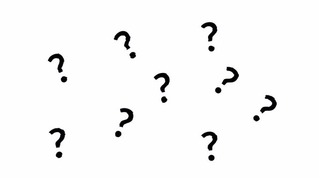 Question mark animation on transparent background. Quiz trivia game competition. question mark frame for quizzes and FAQs. Question mark symbol. Answer question, Examination test. 