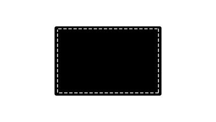 Fototapeta premium Jeans Label, black isolated silhouette