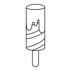 Ice cream vector icon. Waffle cone illustration sign. Ice lolly symbol. Frozen juice logo.