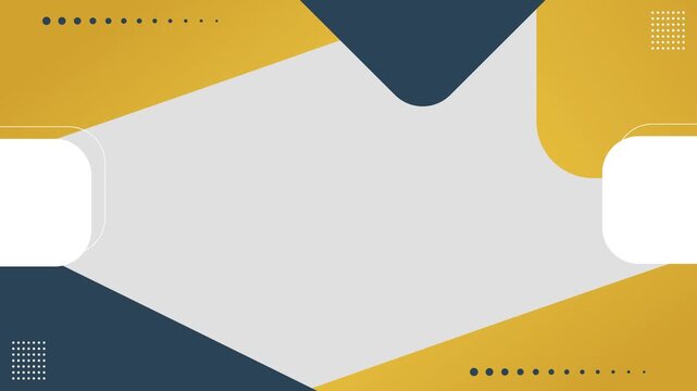 Abstract Blue and Yellow Shape Looping Animation Background.