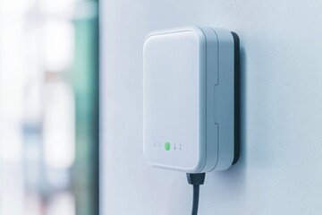 Energy-saving technology device mounted on wall for smart grid systems in urban settings
