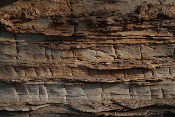 Obraz premium Sedimentary Rock Layers with Textured Surface