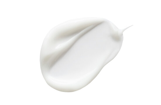 smear of cream texture on transparent background