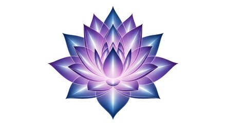 Purple lotus flower icon