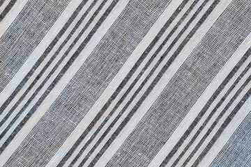 Obraz premium Angled striped cotten material close up black and white