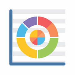 Obraz premium Colorful circular chart infographic depicting business data and information for analysis.