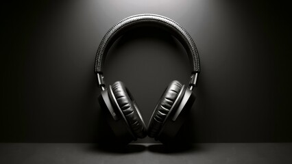 Dark tone image of black headphones