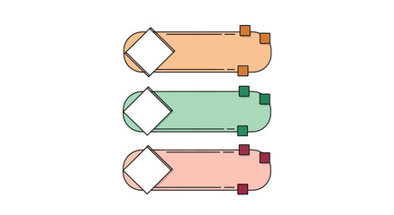 Colorful Horizontal Infographic Banners with Text Space on White