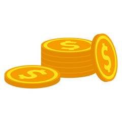 Gold Coins Vector Illustration Prosperity, Wealth, and Financial Success Concept