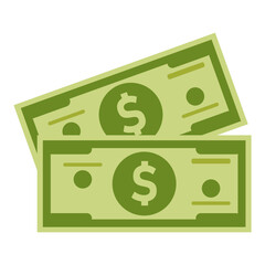 Stacked Green Currency A Bold and Simple Illustration of Cash Money for Financial Matters