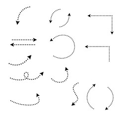 Arrows set thin line