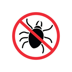 Mite warning sign vector
