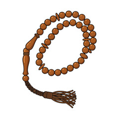 Prayer Beads Illustration Vector for Religious Design