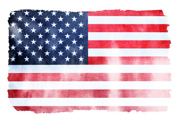 Fototapeta premium Flag of USA on white background