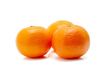 tangerine or mandarin fruit isolated on white background;