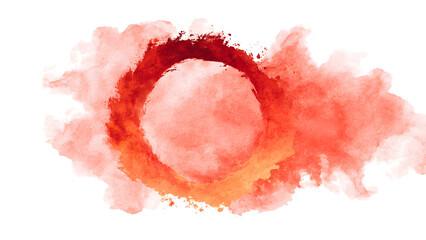 Fototapeta premium celestial goddess crowned with halo of watercolor fire, long hair flowing into smoky nebula forms